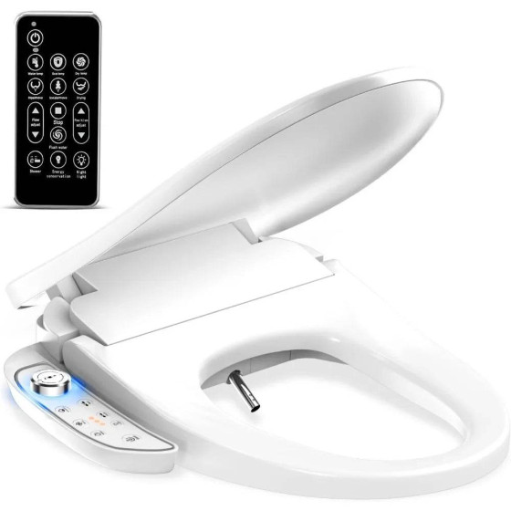 Smart toilet lid - wireless remote control - flushing and drying - seat heating