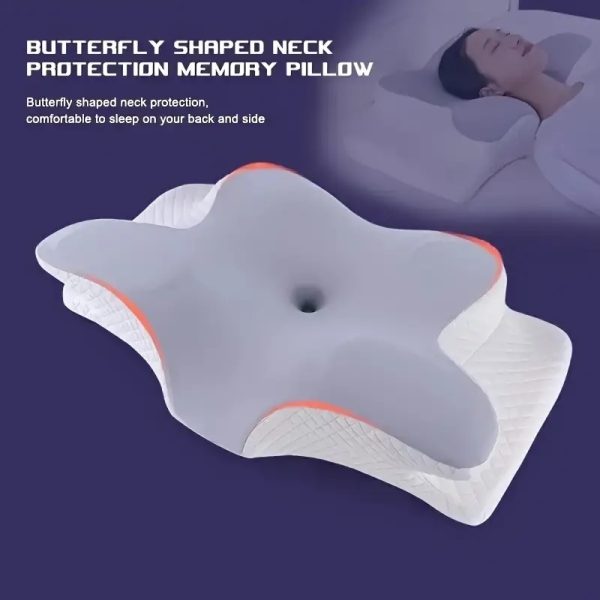 Ergonomic Cervical  Contour Cheap Butterfly Memory Foam Pillow Orthopedic Sleeping Pillows - Image 6