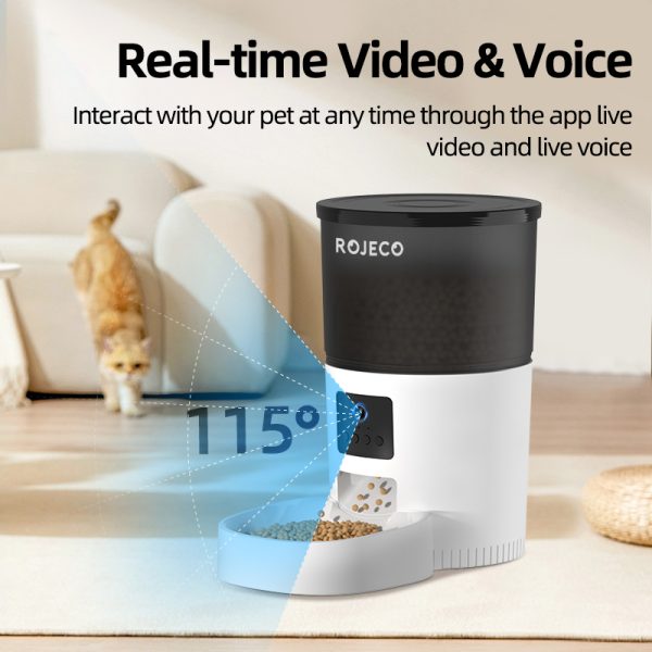 Intelligent automatic cat feeder with camera, remote control by mobile phone - Image 2