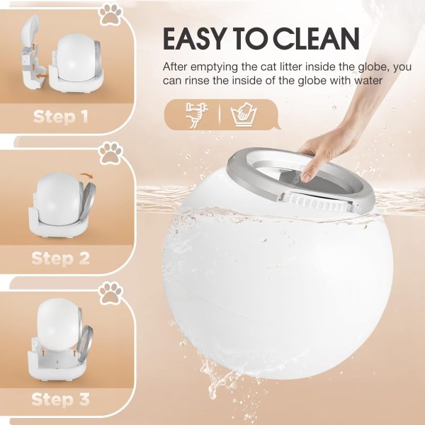 Large capacity intelligent automatic cleaning cat litter box, suitable for multiple cats, APP control/safe/low noise - Image 5