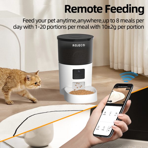 Intelligent automatic cat feeder with camera, remote control by mobile phone - Image 5